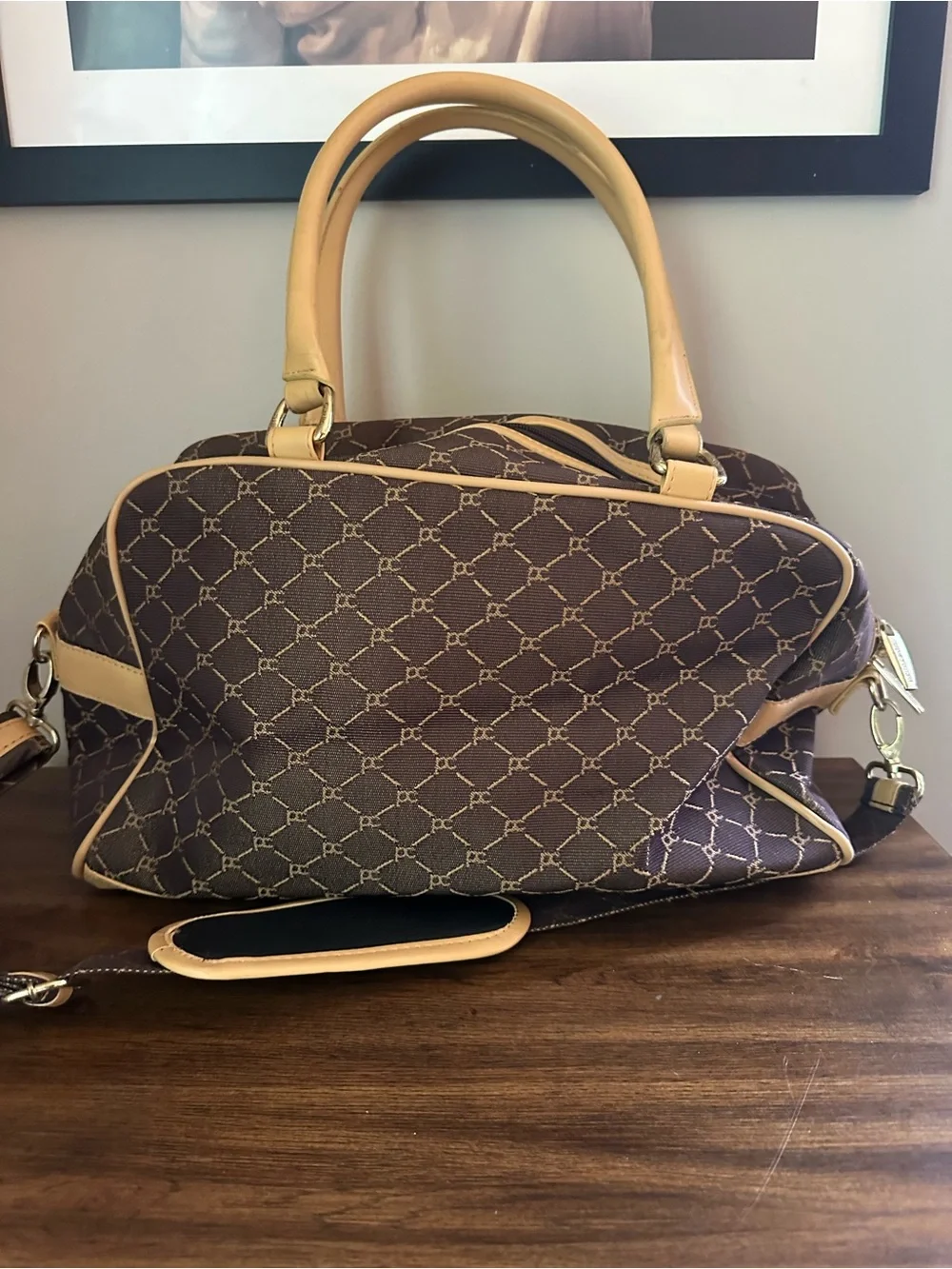 Pierre Cardin Signature Travel Duffle Bag Vintage